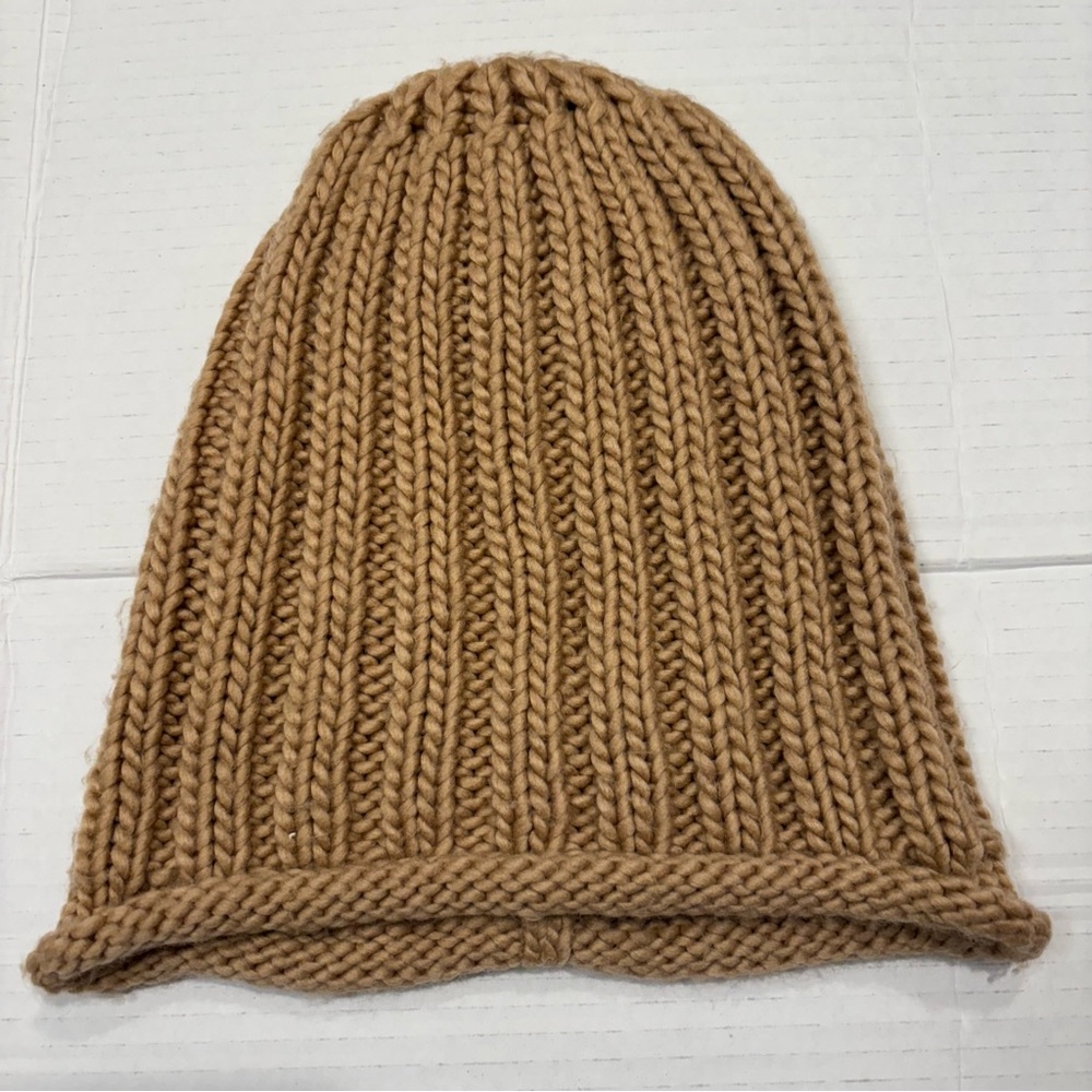 FREE PEOPLE Cozy Warm Tan Knit Beanie OS - Picture 3 of 7